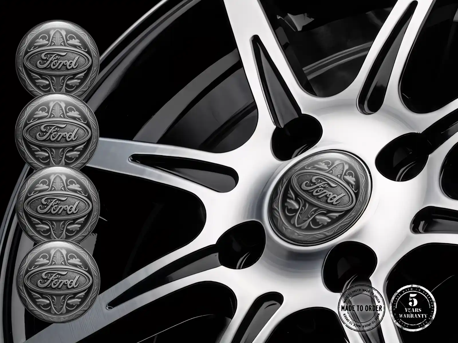 Ford Version Décalques Roues Amélioration Étiquette Bombée